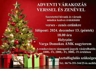 ADVENTI VÁRAKOZÁS VERSSEL ÉS ZENÉVEL